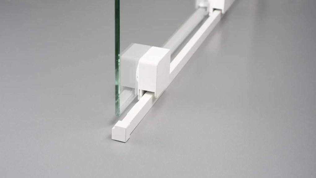 Perete de dus alb, paravan cu usa culisanta, 140x195 cm Deante Prizma 1400x1950 mm, Alb