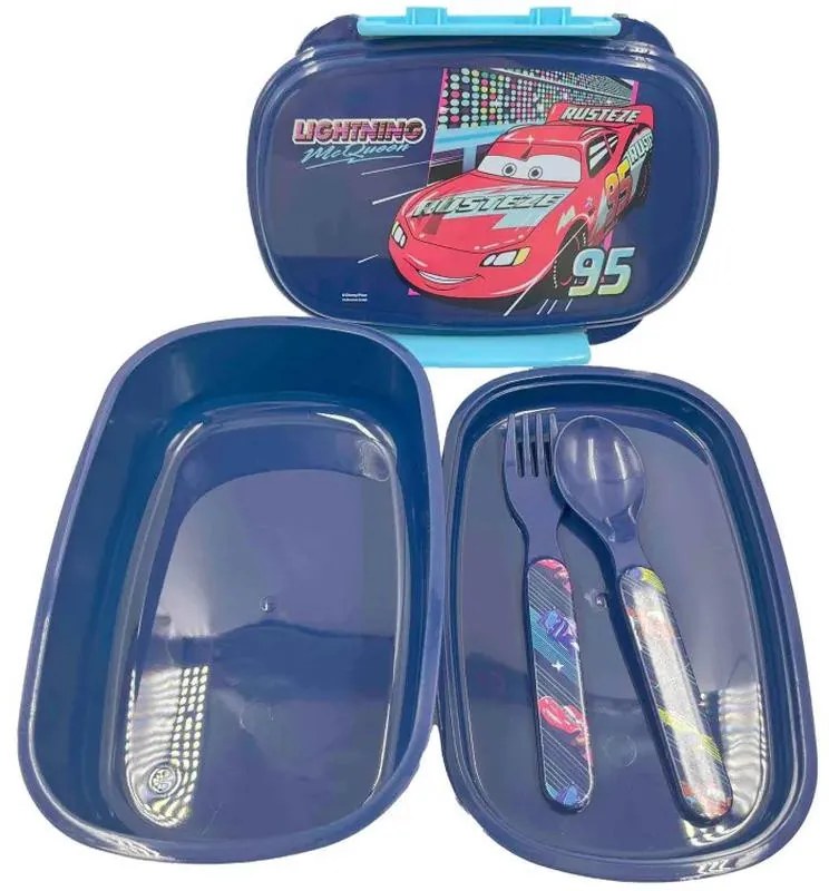 Disney Mașini RPM cutie pentru sandwich + set de tacâmuri