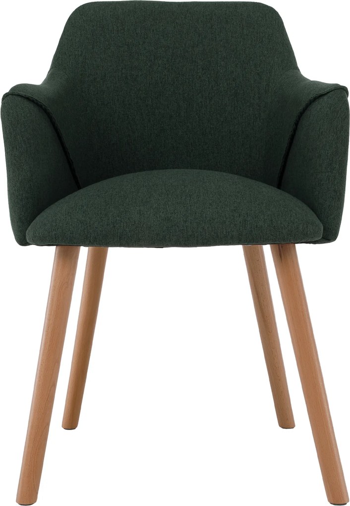 Fotoliu design, verde / fag, PETRUS