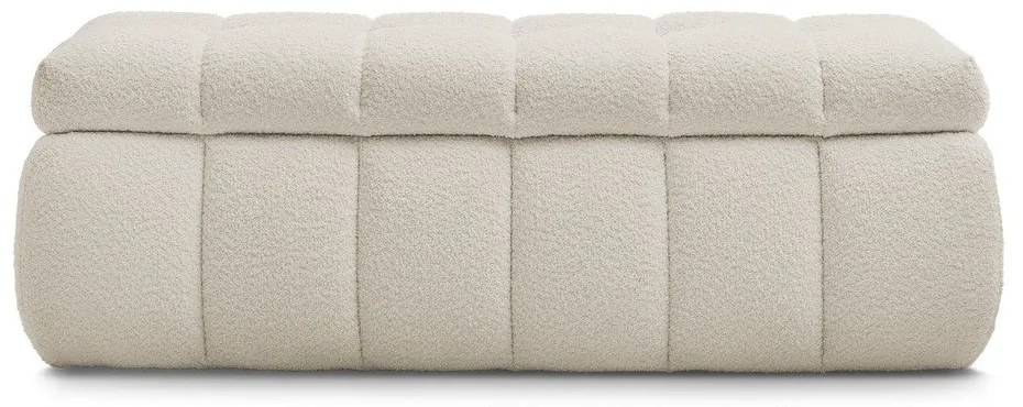 Bancă bej cu tapițerie din țesătură bouclé Mont Blanc – Bobochic Paris