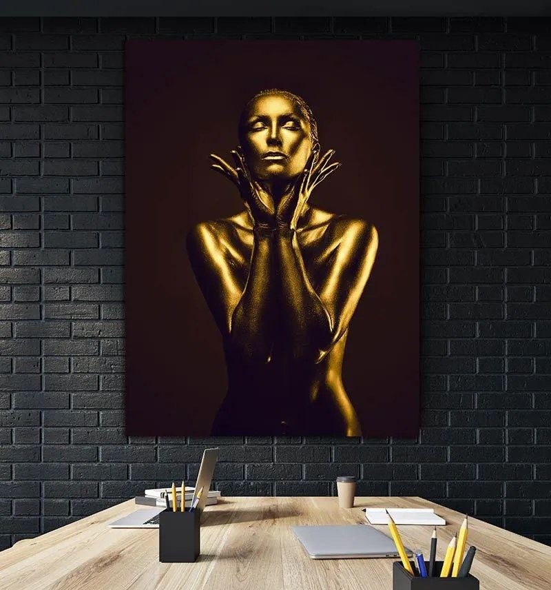 Tablou canvas Gold Girl 120x80 cm