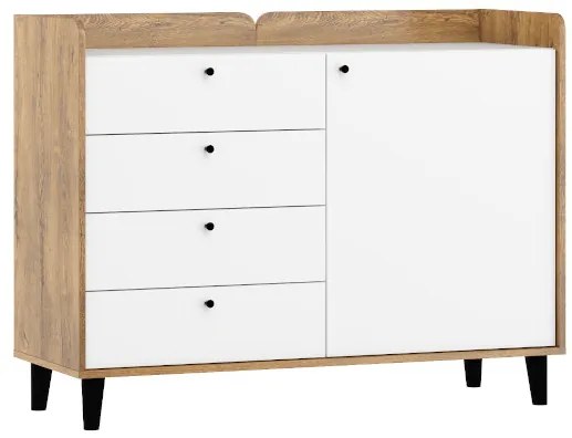 Dolce Dol-03 Comoda Oak Burgundy/White High Gloss
