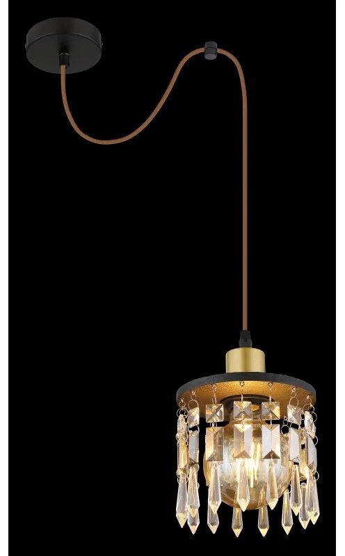 Pendul design modern COMMA alama mat, negru 15cm
