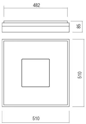 Redo 01-2000 - Plafonieră LED dimerizabilă MAYA LED/55W/230V 51x51 cm auriu