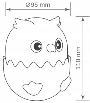 Lampă LED RGBW tactilă dimabilă pentru copii LED/1W/5V USB 1200 mAh roz bufniță