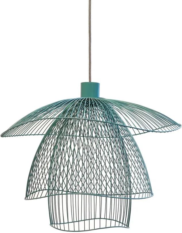 Lampa suspendata albastra/gri din metal Papillon S Blue Grey Ø56cm | FORESTIER