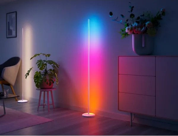 Nanoleaf NL7204K0201A070-LEDRGBW Lampă de podea dimabilă LED RGBW 22W/230V 2200-6500K Wi-Fi albă