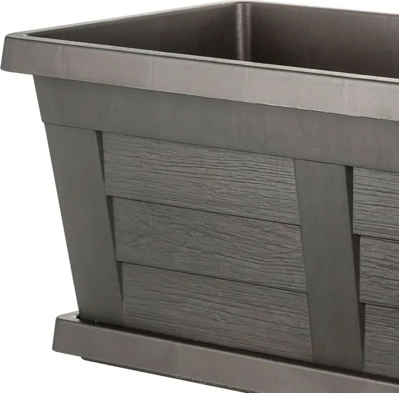 Jardinieră cu volum mare Bama Legno antracit, 60 x 30 x 25 cm, 60 cm