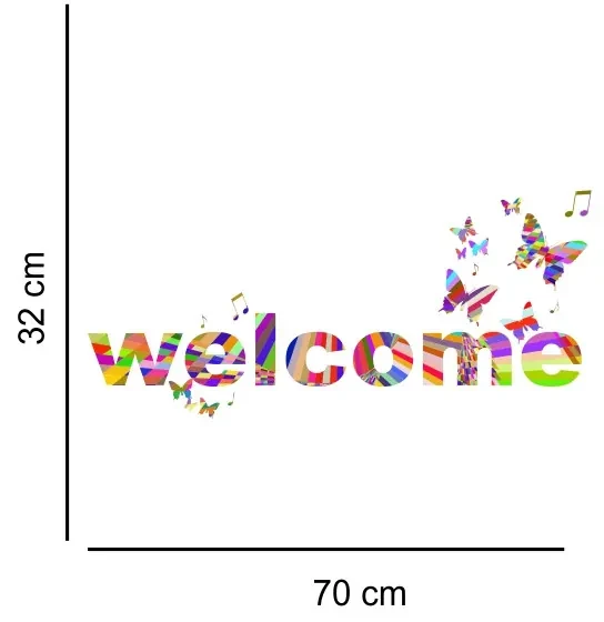Sticker perete Welcome Curcubeu