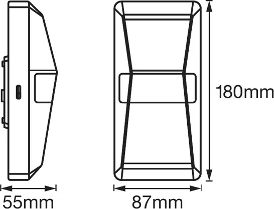 Aplică LED de exterior cu senzor UPDOWN LED/10W/230V IP55 Ledvance