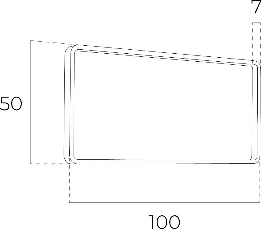 Oglinda decorativa Alline, 50x100cm AC-136-G