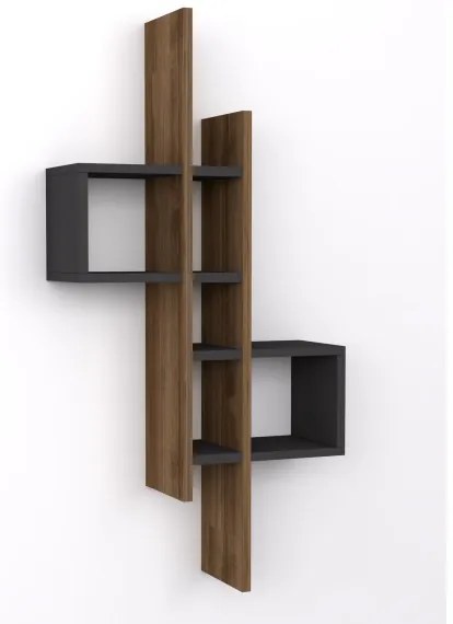 Etajeră de perete EMSE 108x53,8 cm maro/antracit
