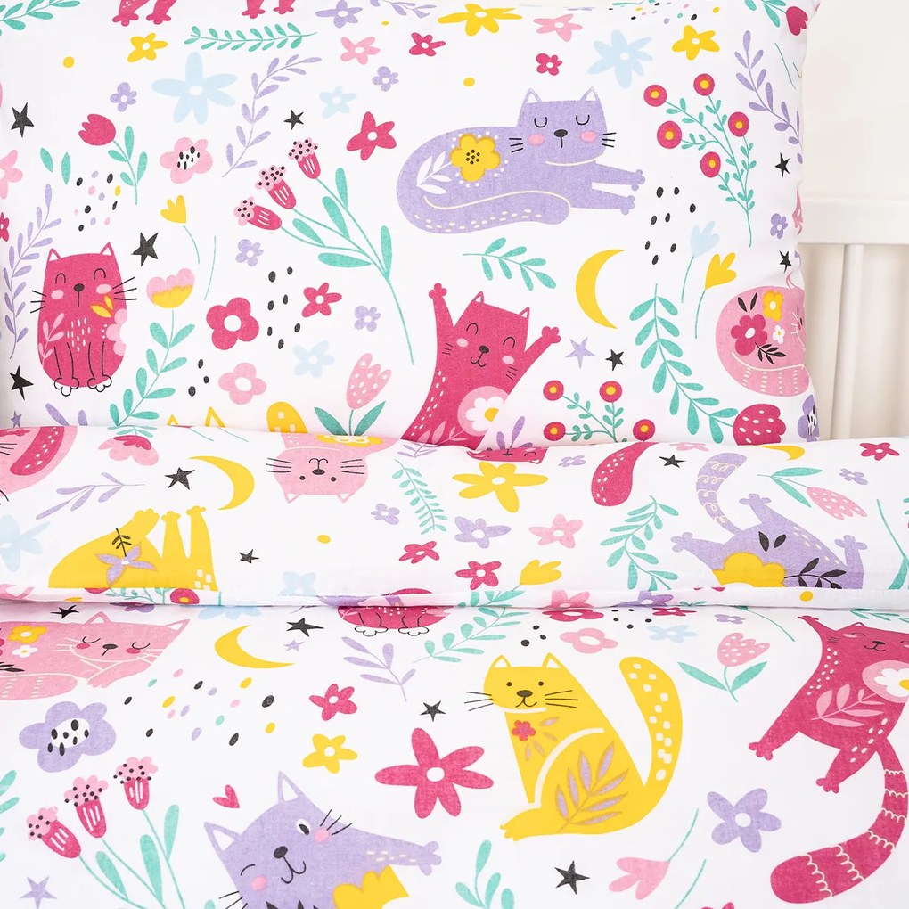 Lenjerie de pat din bumbac pentru copii 4Home Playful Paws, 100 x 135 cm, 40 x 60 cm, 100 x 135 cm, 40 x 60 cm