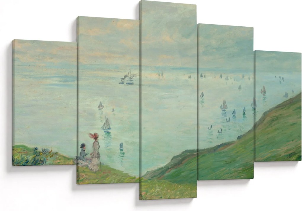 Tablou - Henri Fantin-Latour, Cliffs at Pourville, reproducere (150x105 cm)