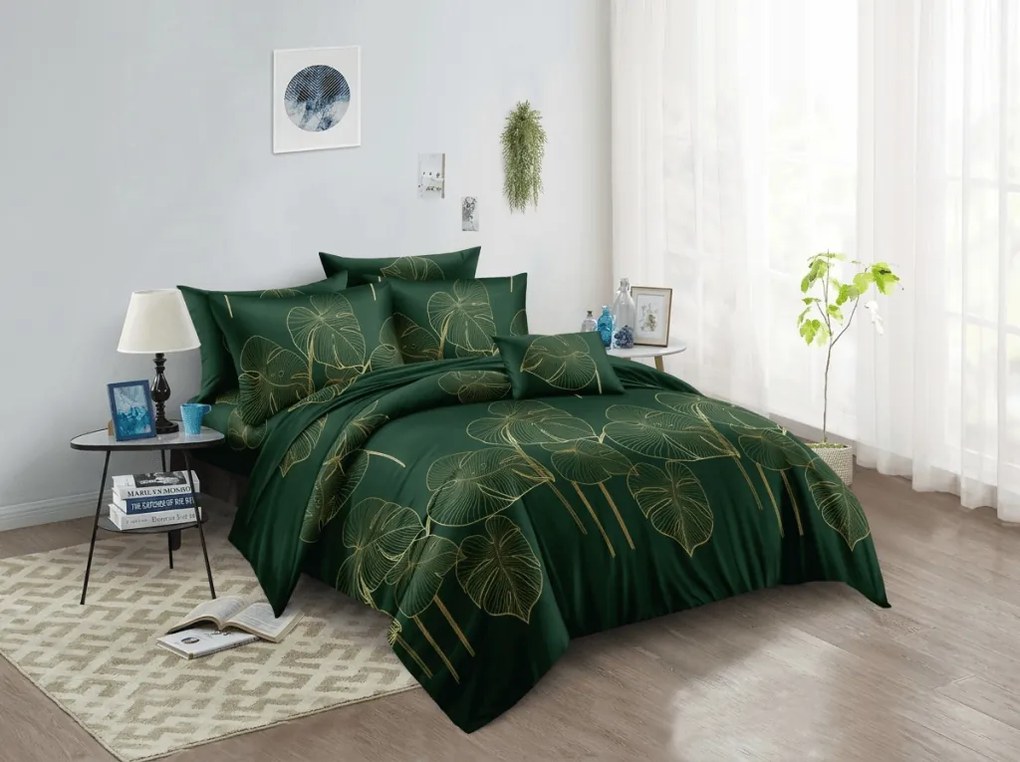 Lenjerie de pat din microfibra VENECIA verde Dimensiune lenjerie de pat: 70 x 90 cm | 140 x 200 cm