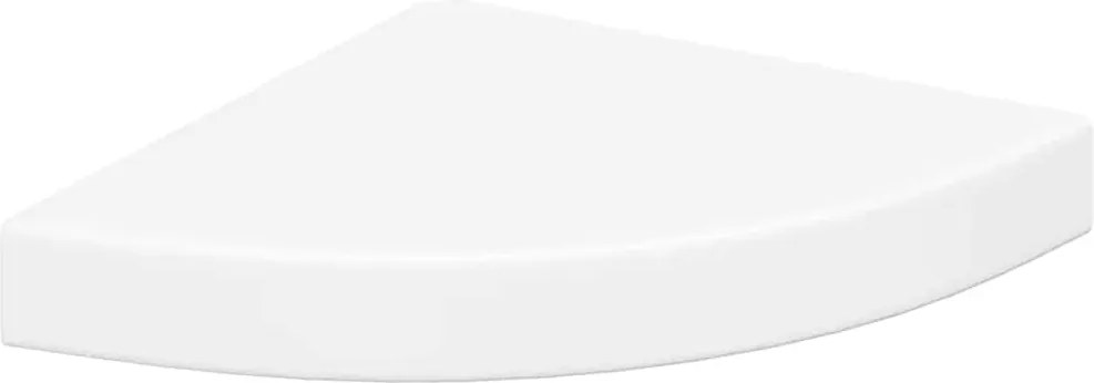 vidaXL Raft colțar de perete, alb, 25 x 25 x 3,8 cm, MDF