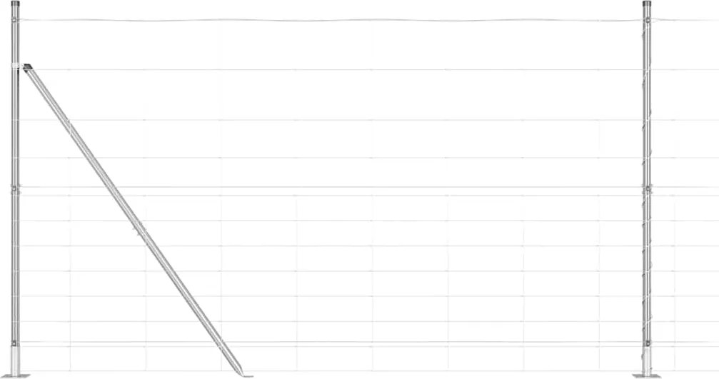 vidaXL Stâlp de gard. Galvanizat 50 x 1,4 m Oțel