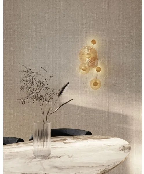 Aplică LED MAXLIGHT W0357 ALLURE 5xLED/5W/230V auriu