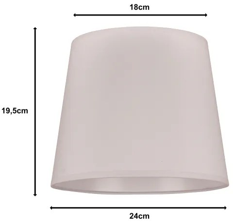 Duolla - Abajur pentru lampă de birou CLASSIC M E27, Ø 24 cm, alb