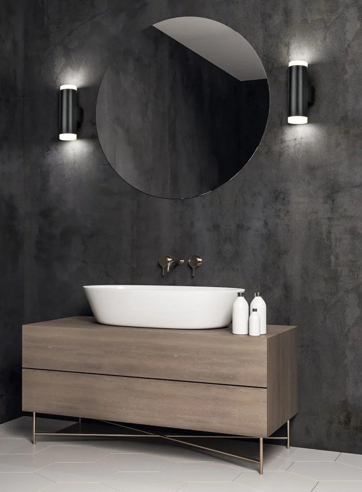 Aplică de perete negru-mat LED Ray – Trio