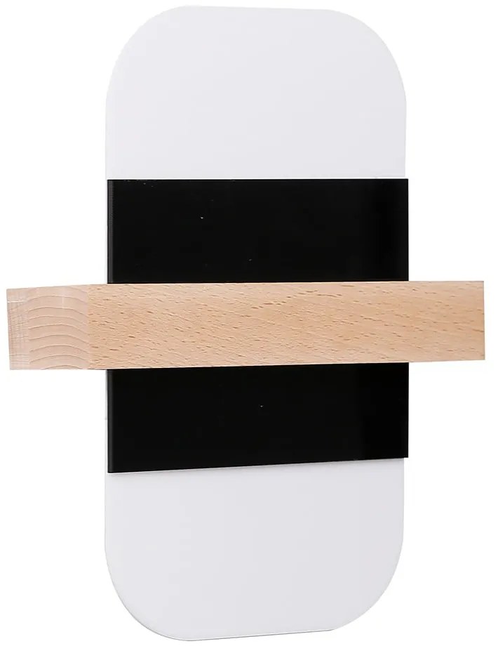 Aplică de perete negru-alb LED April – Candellux Lighting