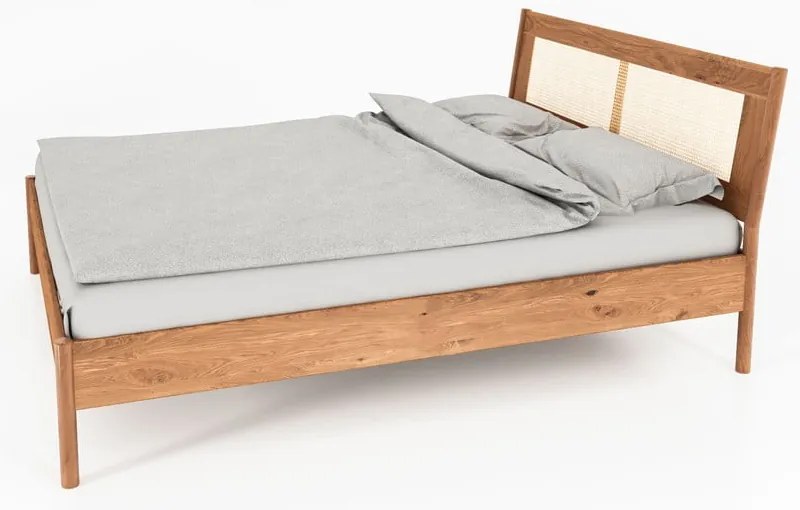 Pat din lemn de stejar 90x200 cm Pola – The Beds