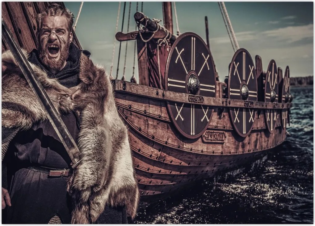 Tablou - Războinic viking (70x50 cm)