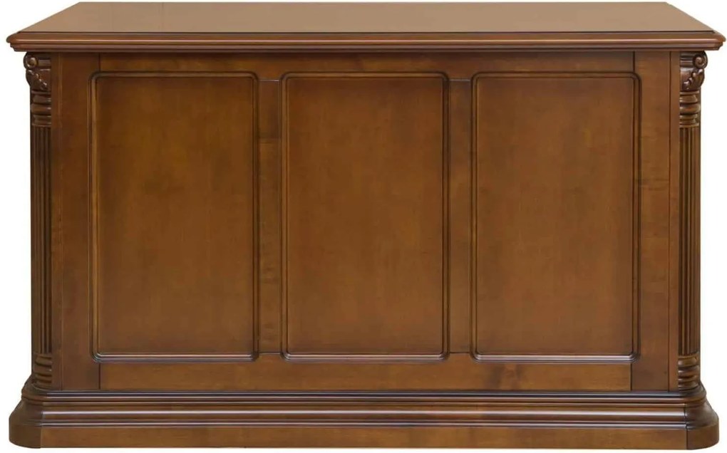 Birou lemn masiv nuc Valerio, 140 × 75 × 81 cm
