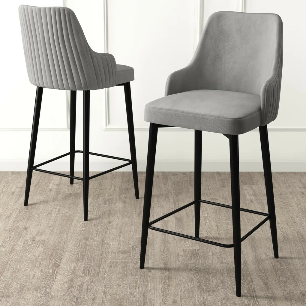 Set de scaune de bar Enox Grey, 2 buc.