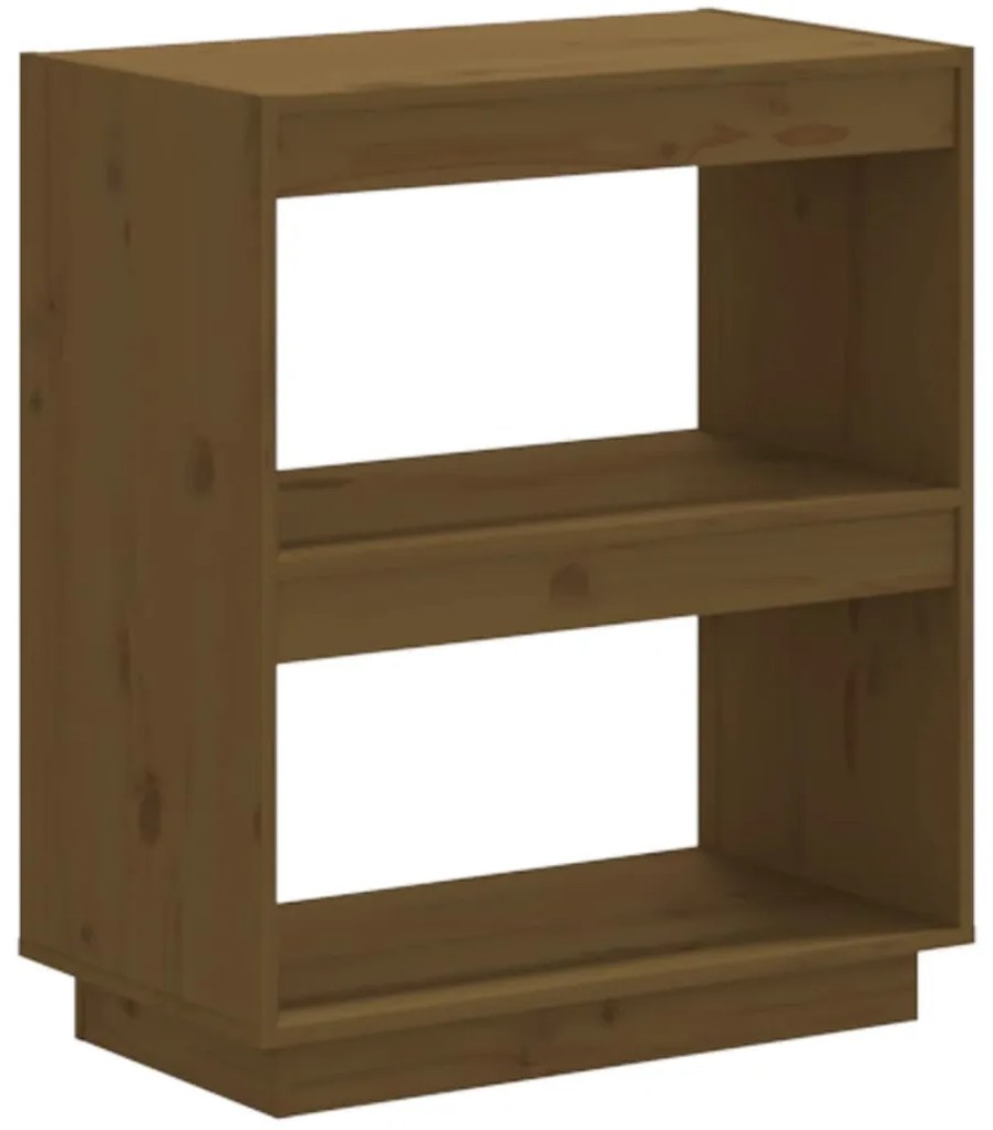 810862 vidaXL Bibliotecă, maro miere, 60x35x71 cm, lemn masiv de pin