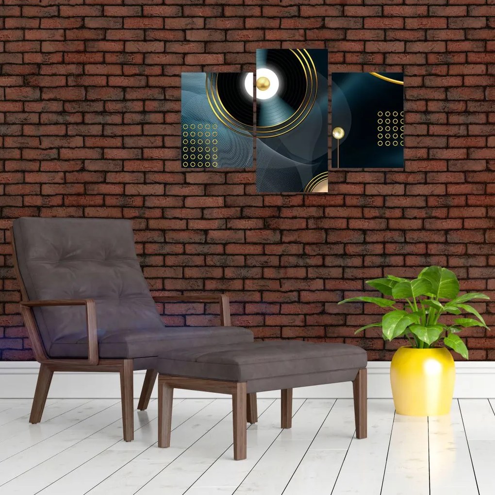 Tablou - Cercuri aurii (90x60 cm)