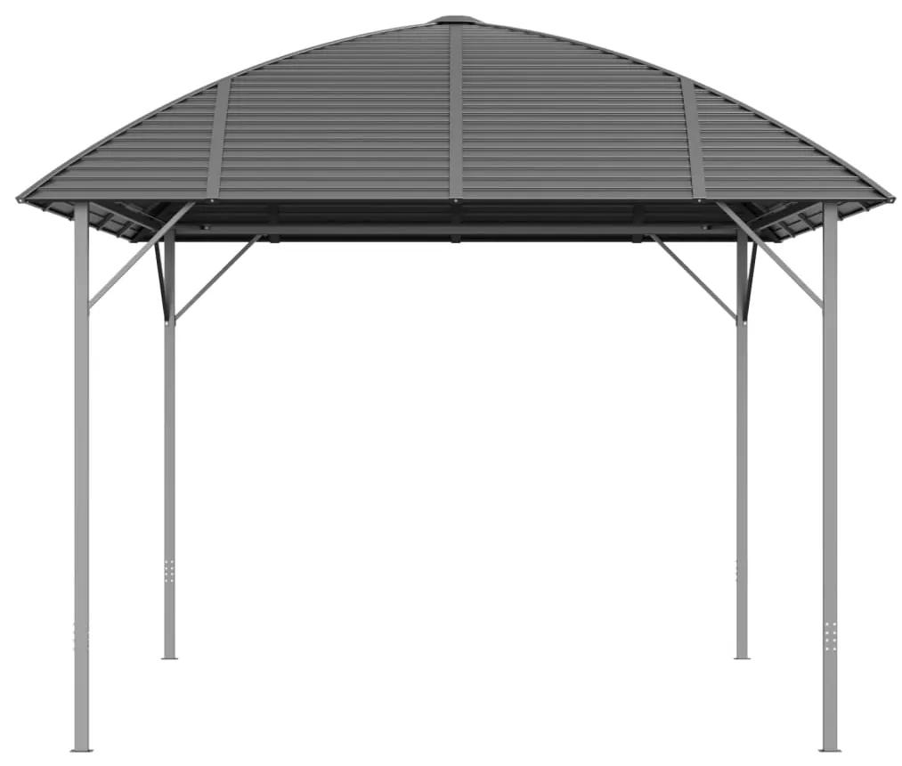 Pavilion cu acoperis arcuit, antracit, 3x4 m 3 x 4 m, Fara perete lateral