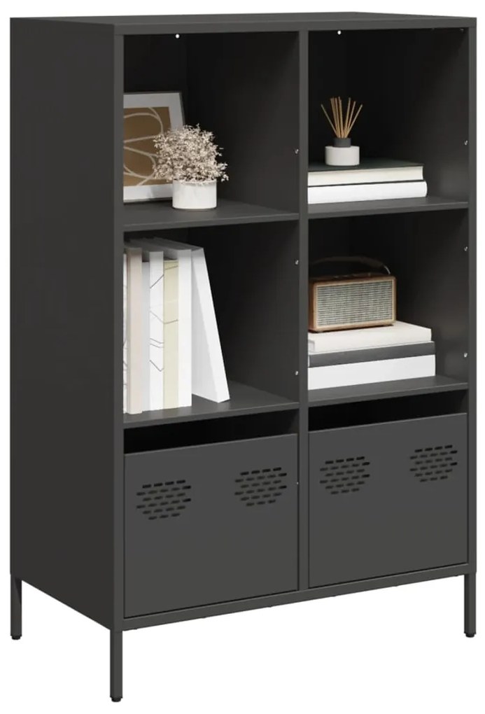 vidaXL Dulap înalt, negru, 68x39x103,5 cm, oțel