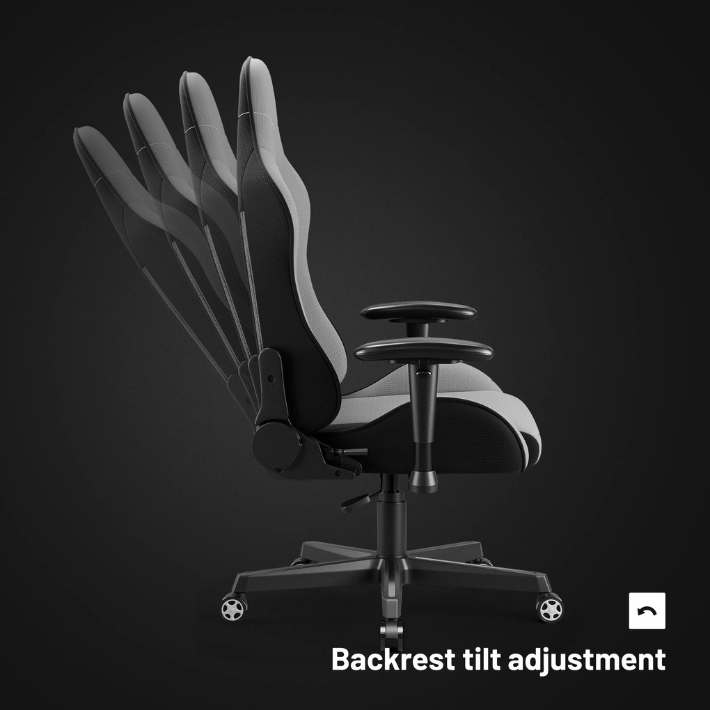 Scaun gaming Diablo X-Starter din țesătură gri