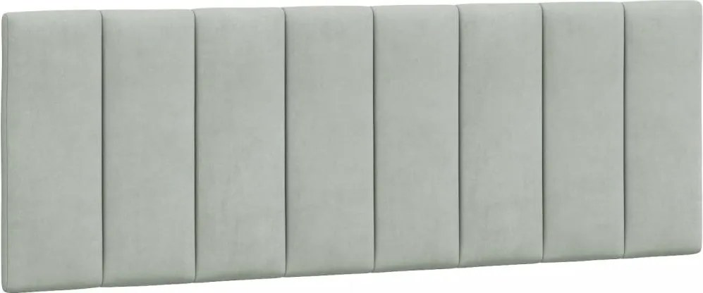 vidaXL Pernă tăblie de pat, Hanko, gri deschis, 120 cm, catifea