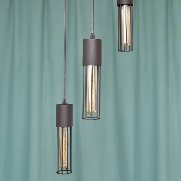 Lustră pe cablu MELODY 3xE27/15W/230V negru