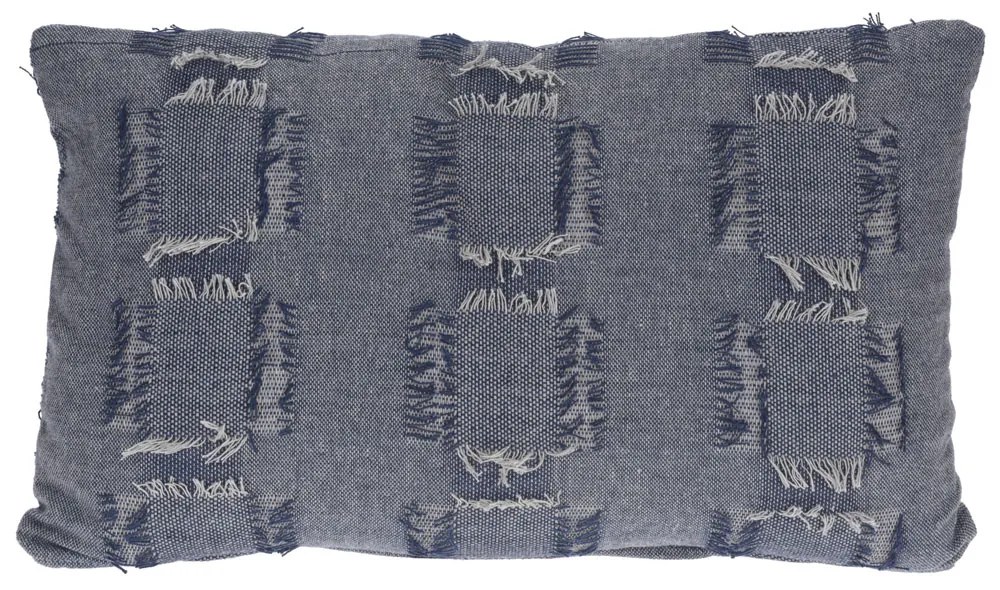 Perna decorativa 50x38 cm, husa 100% bumbac, umplutura poliester, albastru deschis