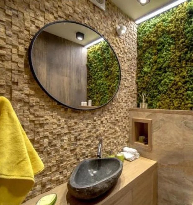 Lavoar din piatră naturală de râu Lavabo Cut - mic