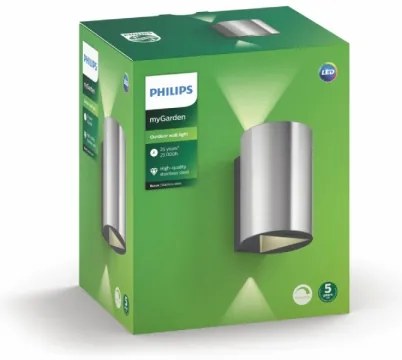 Aplică LED de exterior BUXUS 2xLED/4,5W IP44 Philips 17357/47/P0