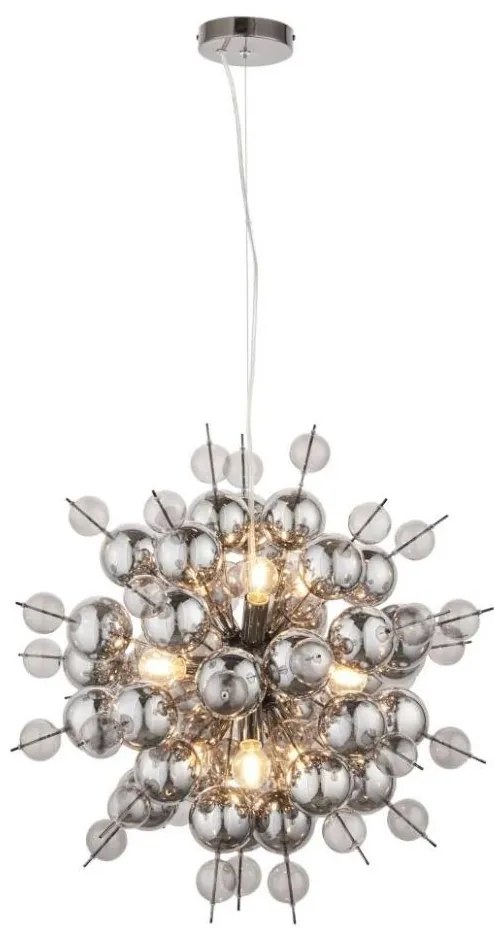 Endon 81583 - Lustră pe cablu JOULES 9xE14/7W/230V crom lucios/fumuriu