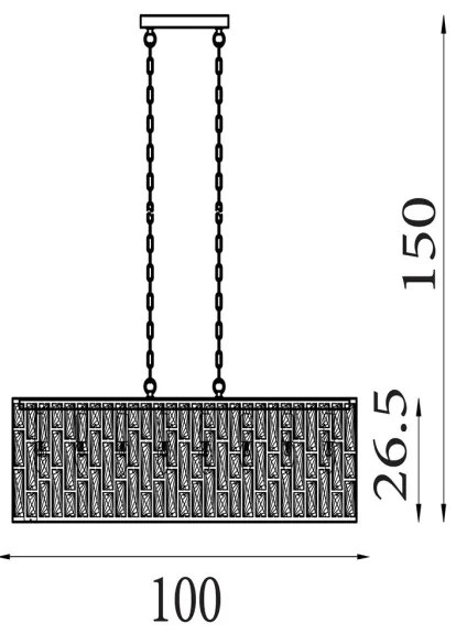 Searchlight 65818-8CC - Lustră suspendată BIJOU 8xE14/40W/230V