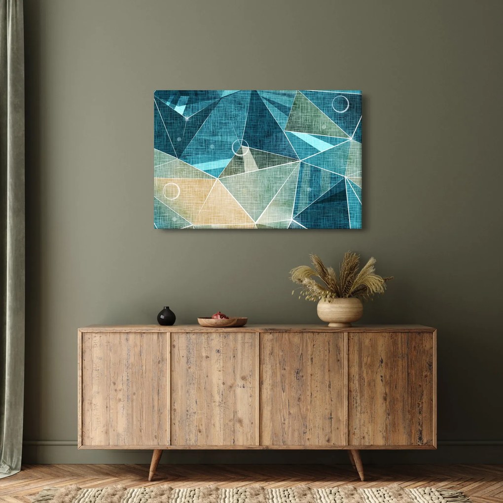Tablou - Abstract turcoaz (90x60 cm)