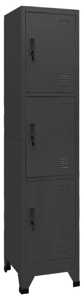 vidaXL Fișet, antracit, 38x45x180 cm, oțel