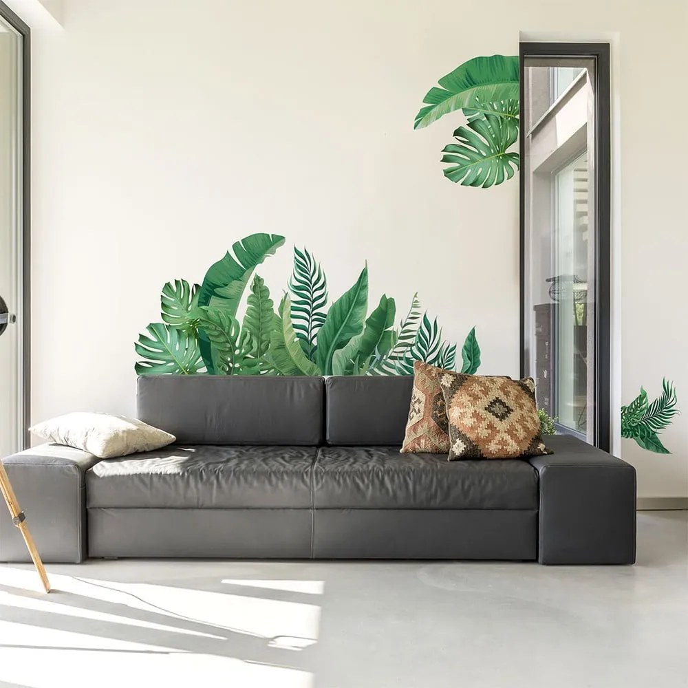 Autocolant de perete 60x90 cm Tropical Leaves – Ambiance