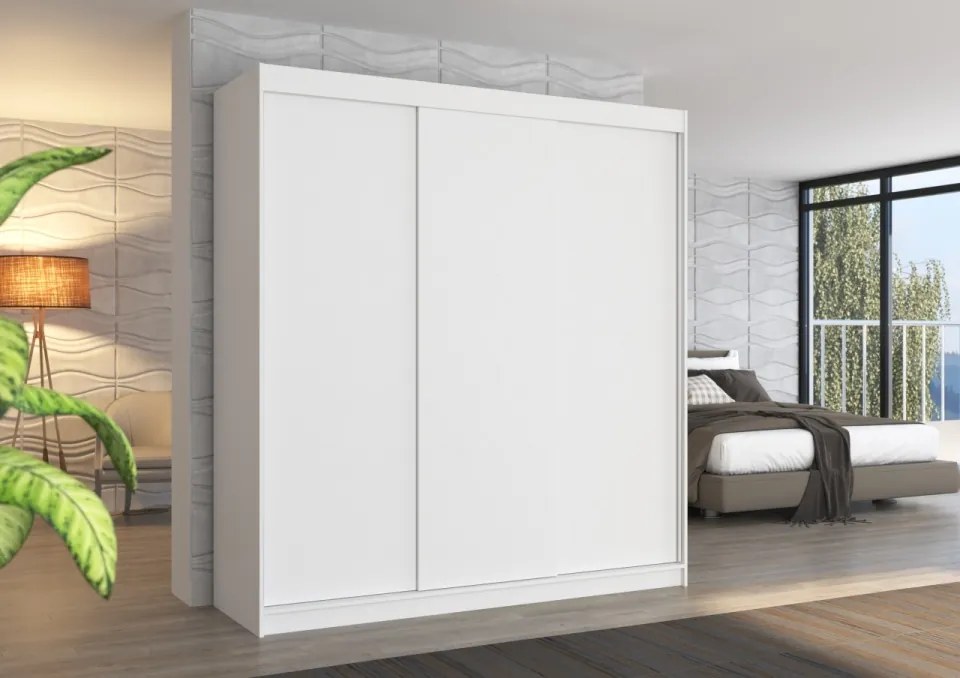 Dulap cu usi glisante 200x215 cm, Megan, ADRK Furniture (Culoare: Sonoma)