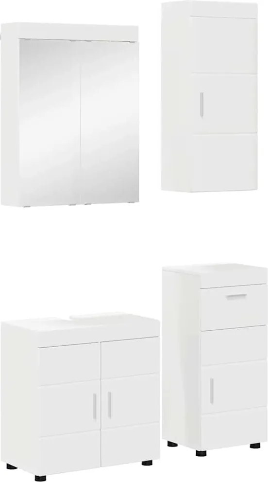 vidaXL Set de mobilier pentru baie cu sertar TULUM Alb Lemn compozit