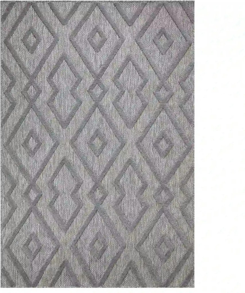 Covor 58594A, 80x150 cm, forma dreptunghiulara, polipropilena, gri