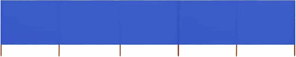 vidaXL Paravan anti-vânt cu 5 panouri, azur, 600 x 160 cm, textil