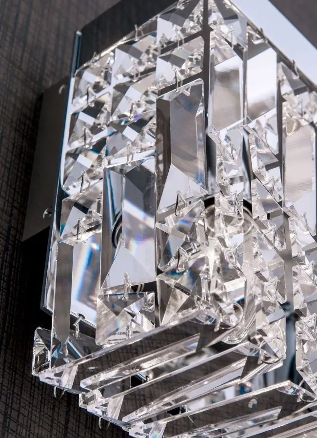 Aplica de perete cristal Asfour design modern de lux Ring chrome plated