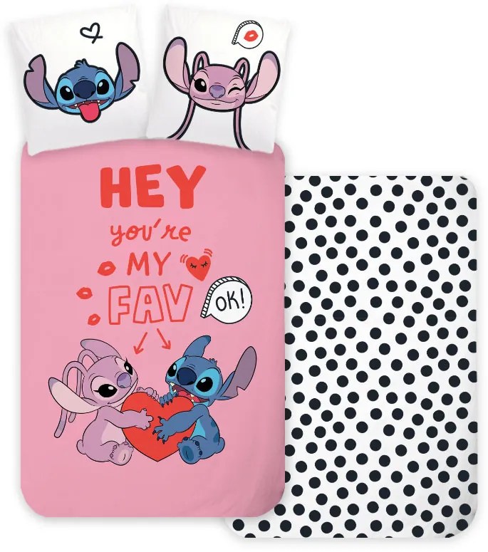 Disney Lilo și Stitch Hey set de lenjerie 140×200cm, 70×90 cm